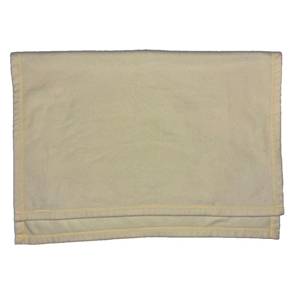 Pottery Barn Kids Solid Yellow Thin Fleece Baby Blanket Soft 30x40 Unisex